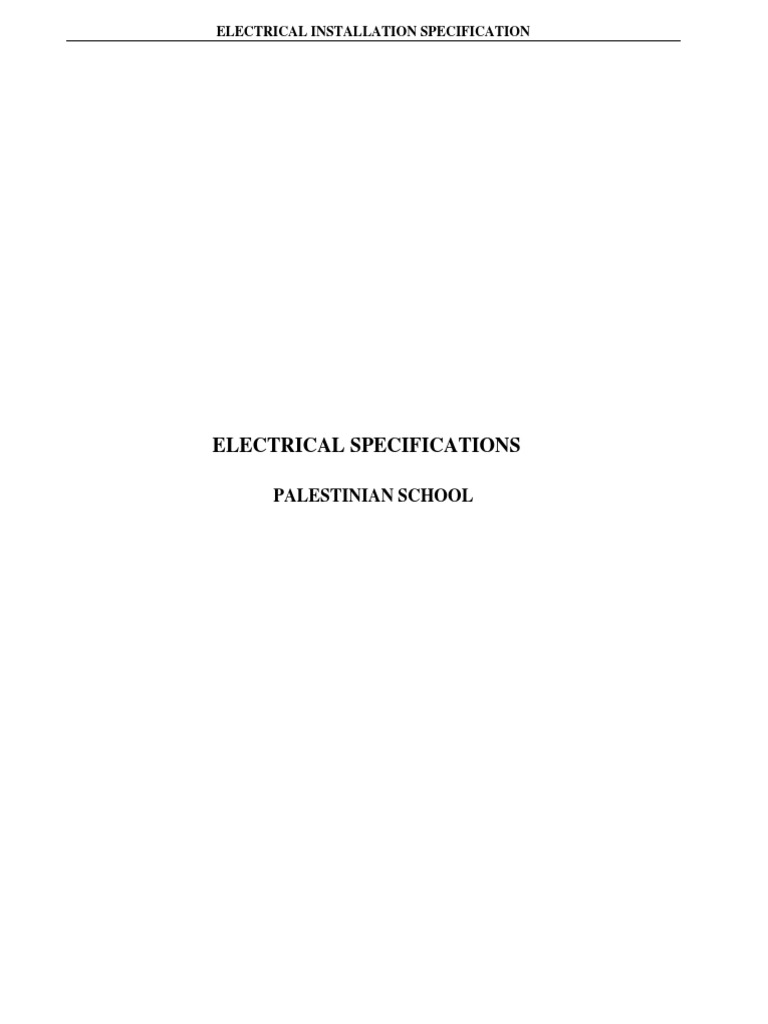 21 3 C Part 3 Electrical Specs Specification Technical Standard Electrical Wiring