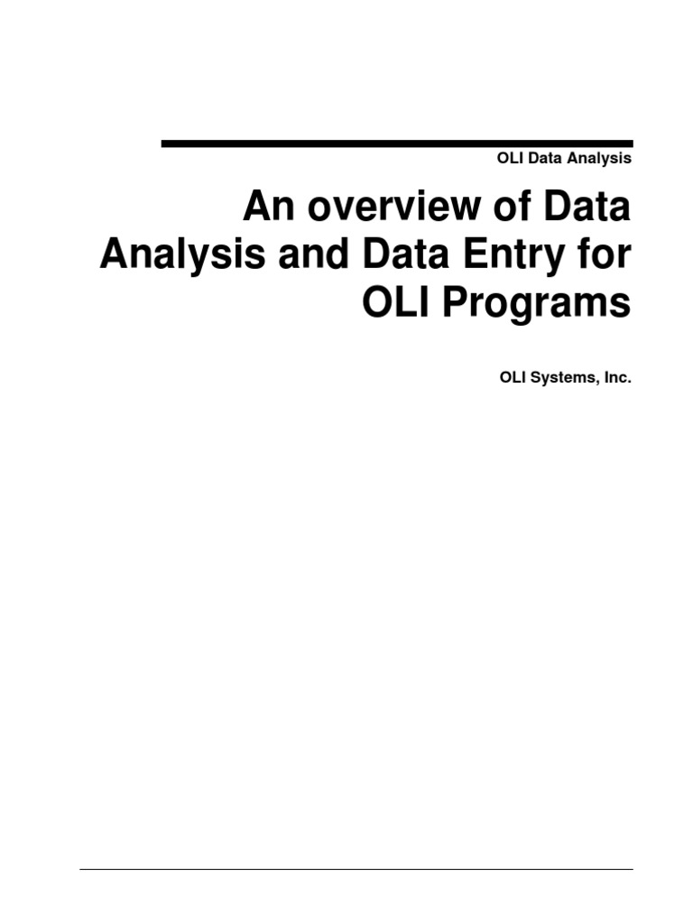 OLI Data Analysis Course | PDF | Chemical Equilibrium | Solubility