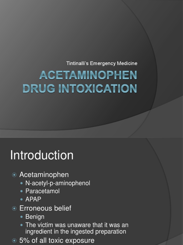 Acetaminophen toxicity Medical Specialties Clinical Medicine