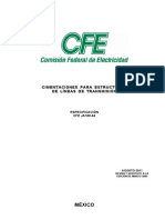 CFE JA100-64 2011, Cimentaciones Para Estructuras de LTs
