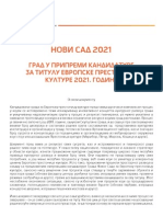 Novi Sad Evropska Prestonica Kulture 2021 - Izveštaj Radnog Tima