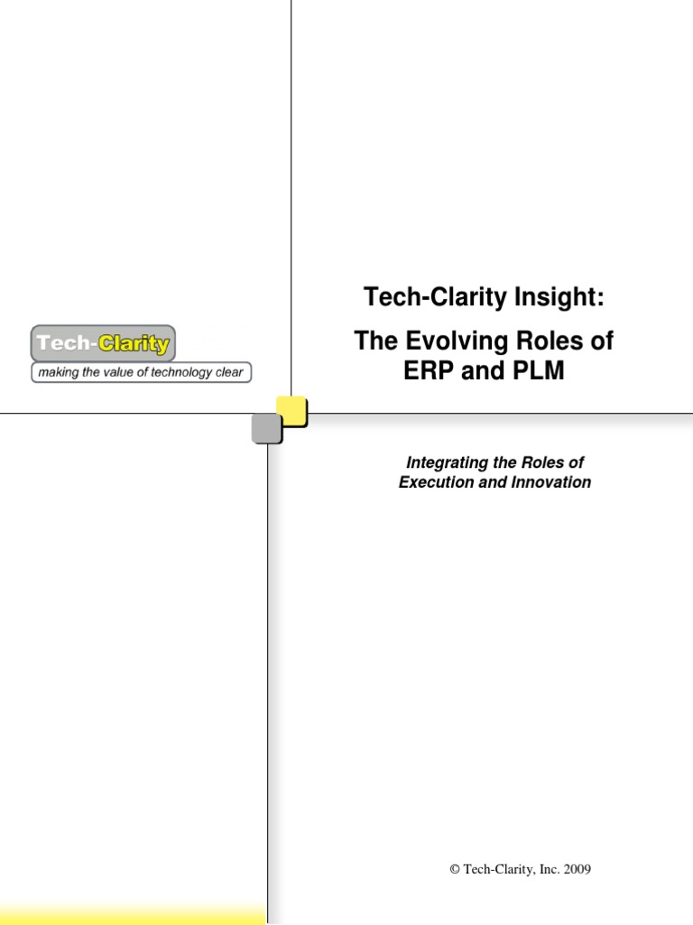 Tech-Clarity Insight ERP PLM | PDF | Product Lifecycle | Enterprise ...
