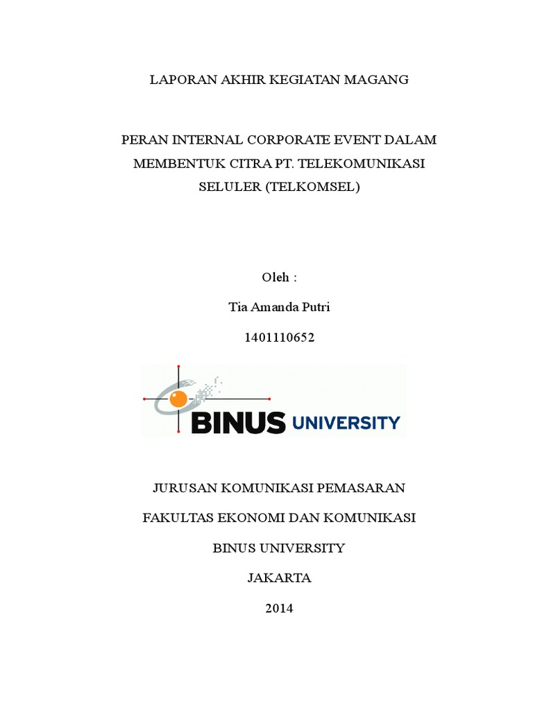 Laporan Magang Telkomsel Doc