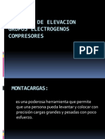 Diapositivas Maquinas de Elevacion, Grupos Electrogenos y Compresores