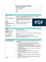 Profile / Job Description Sheet: Project Details