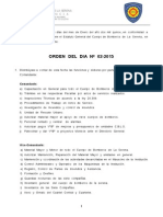 Orden Del Dìa 02-2015 Funciones Comandantes