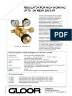 High Pressure Regulator up to 200 Bar