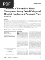 001_Awareness of Bio-medical Waste Management