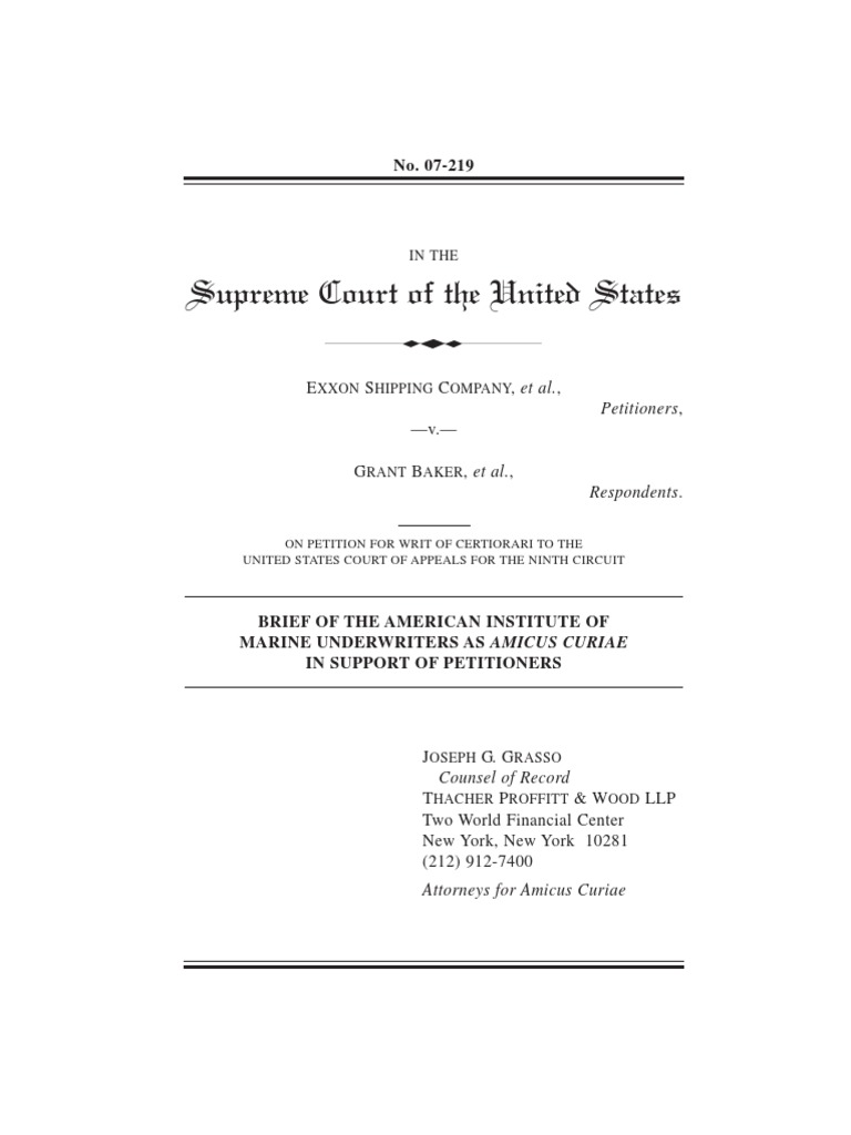 Exxon Casefile PDF Punitive Damages Insurance
