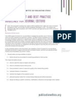 Code of Conduct and Best Practice Guidelines For Journal Editors