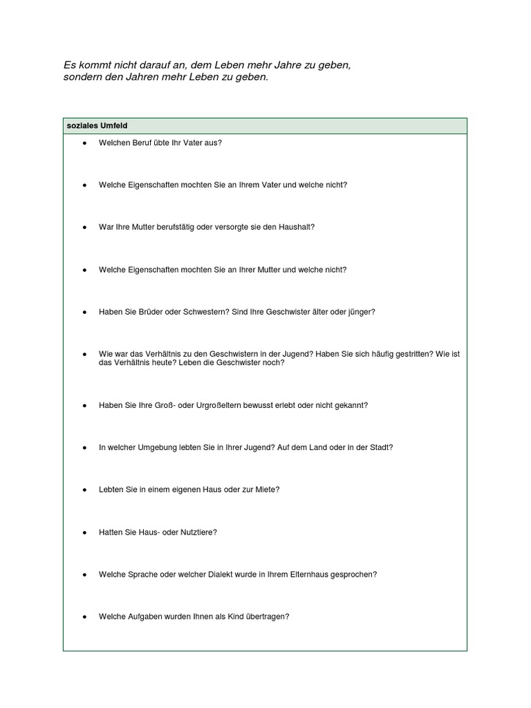 Biografie Muster PDF