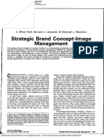 (Park, Jaworski & MacInnis 1986) Strategic Brand Concept-Image