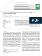 The Effect of Saccharin Addition and Bath Temperature On The Grain Size of Nanocrystalline Nickel Coatings (6 Pagini)