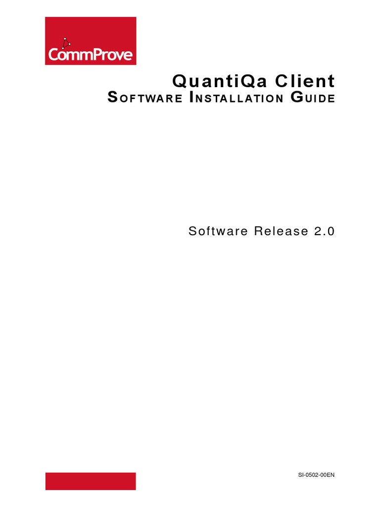 Quantiqa Client: Oftware Nstallation Uide | PDF | Installation ...