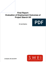 Evaluation of Employment Outcomes of Project Search UK