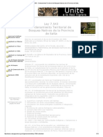 Ley 7.543 - Ordenamiento Territorial de Bosques Nativos de La Provincia de Salta