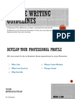 Resume Writing Guidelines