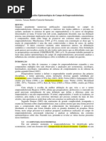 1. Análise Epistemológica Do Campo Do Empreendedorismo