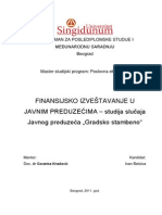 MR - Finansijsko Izveštavanje U Javnim Preduzećima - Studija Slučaja Javnog Preduzeća Gradsk