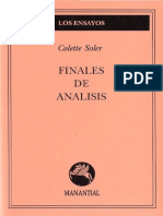 Soler, Colette - Finales de Análisis - Ed. Manantial