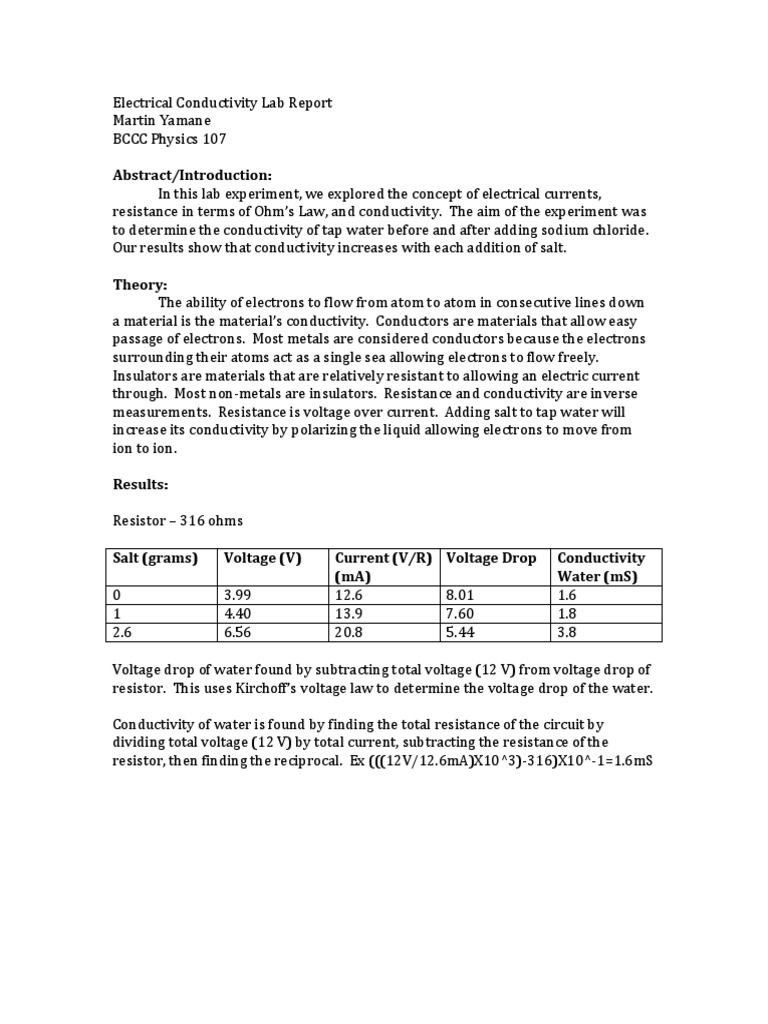 Electrical report form image