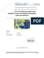 Sistema de Kit de Paneles Solares para Bombeo de Agua Con Bomba Sumergible para Uso Agricola