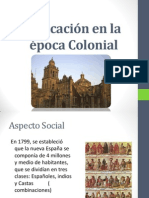 Educación en La Época Colonial