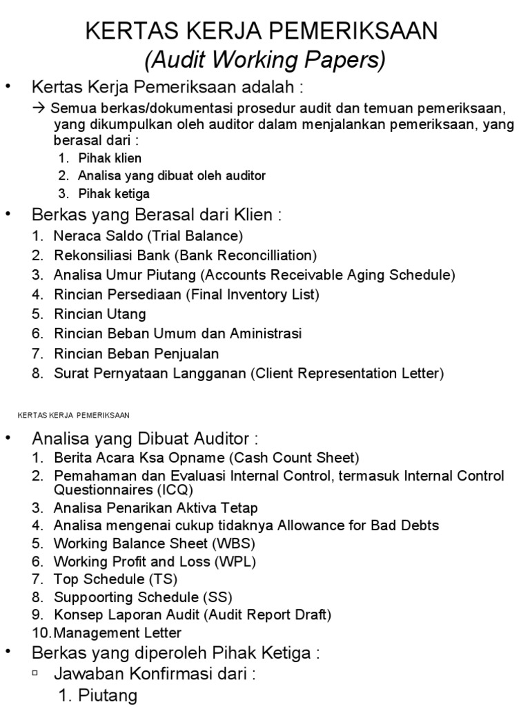Bab 5 Kertas Kerja Pemeriksaan