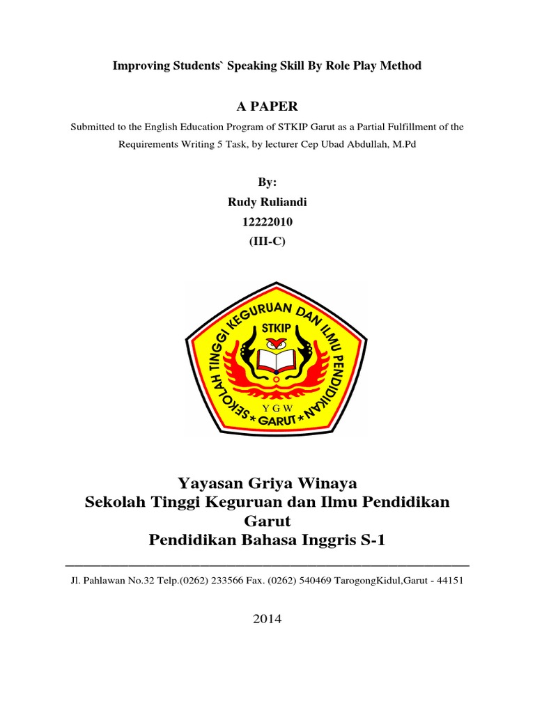 Enhance Speaking Skills with Role Play | PDF | Speech | Teaching Method