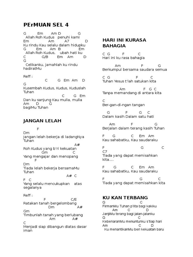 Kumpulan Lirik Lagu Rohani Kristen | PDF
