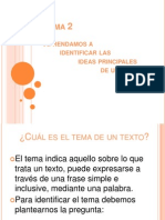 Aprendamos A Identificar Las Ideas Principales de Un T