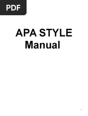 APA Manual