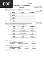 Unit 3 Exam (Spanish 2)