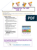 Arabic Newsletter in English kg2 3