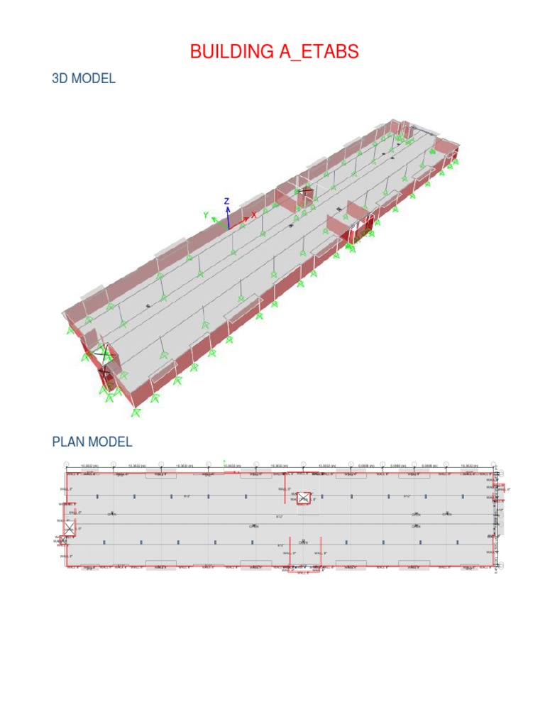ETABS 3D Model Load Analysis Guide | PDF