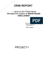 Interim Report: A Report On The Performance Management System at Maruti Suzuki