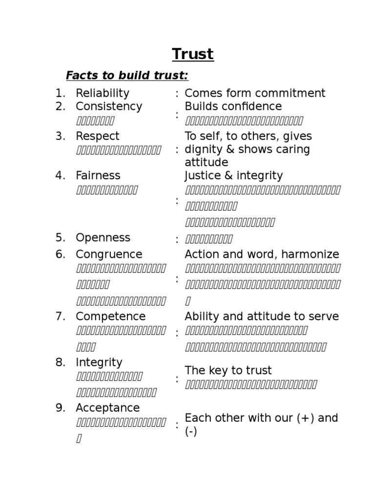 10 Key Factors to Build Trust | PDF