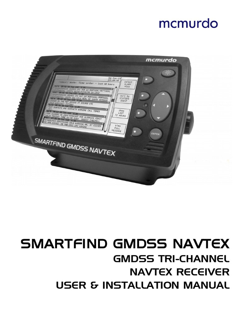 Smartfind GMDSS NAVTEX Manual | PDF | Coaxial Cable | Electrical Connector