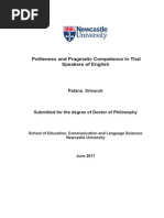 Download Politeness and Pragmatic Competence in Thai Speakers of English by Hugh Fox III  SN252471486 doc pdf