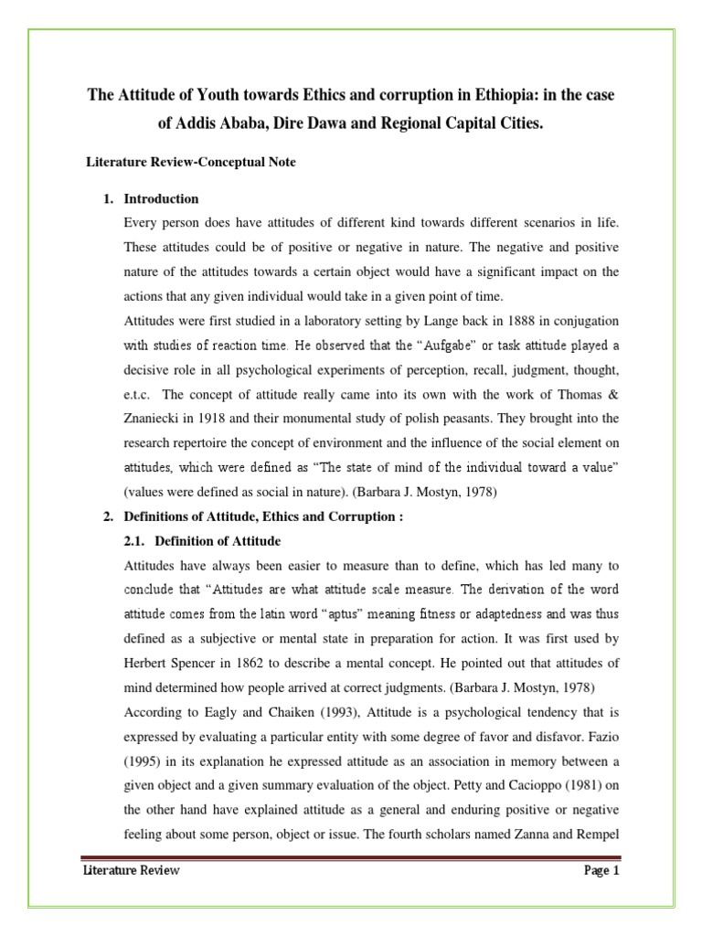 Conceptual Literature | Attitude (Psychology) | Affect (Psychology)