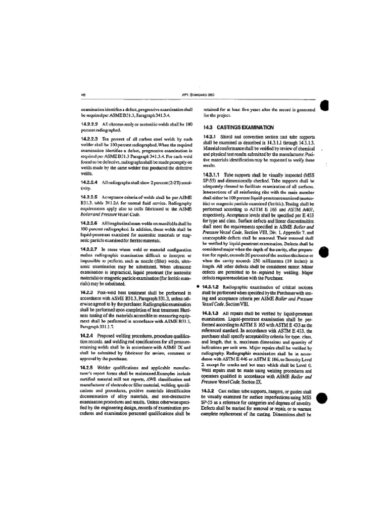 NDT Requirements of API 560 | PDF