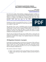 FDI Regulatory Framework - A Draft