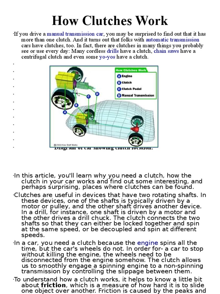 How Clutches Work PDF Clutch Transmission (Mechanics)