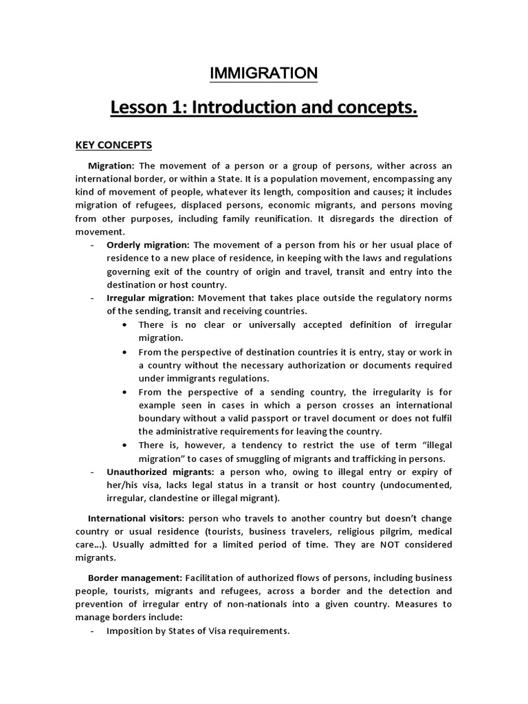 Understanding Migration Concepts and Types | PDF | Nationality ...