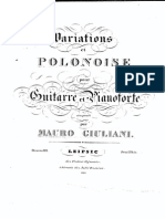 Mauro Giuliani - Op 65 Variations Et Polonaise Pour Guitarre Et Pianoforte PDF