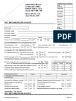 WPS Check Sheet For Test of Wet Pope Sprinkler Systems