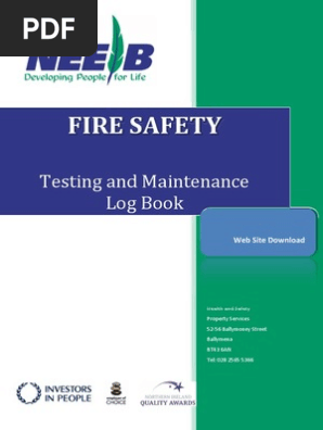 Fire Safety Testing and Maintenance Log Book