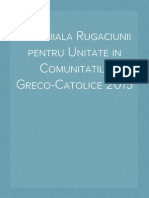 Randuiala Rugaciunii Pentru Unitate in Comunitatile Greco-Catolice 2015