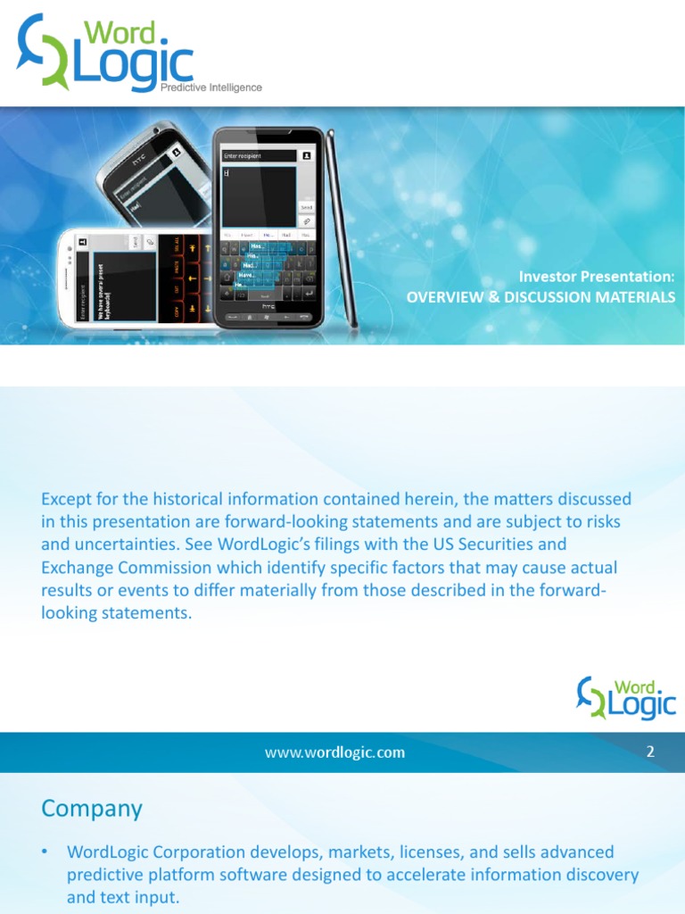 Predictive Text Keyboard For Android and Reach Technology WordLogic