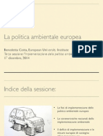 La Politica Ambientale Europea (B.Cotta) Pt. 3